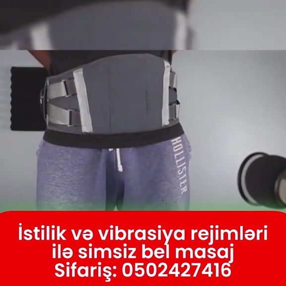 Simsiz bel masaj aləti - istilik və vibrasiya rejimli - Tenderyard
