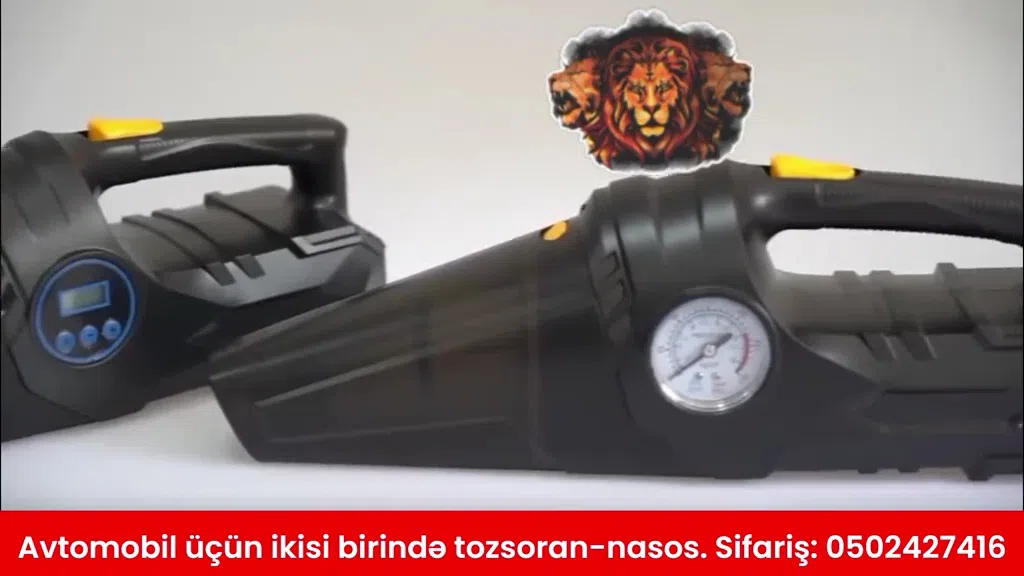 Avtomobil üçün 2-si 1-də tozsoran və nasos - Tenderyard