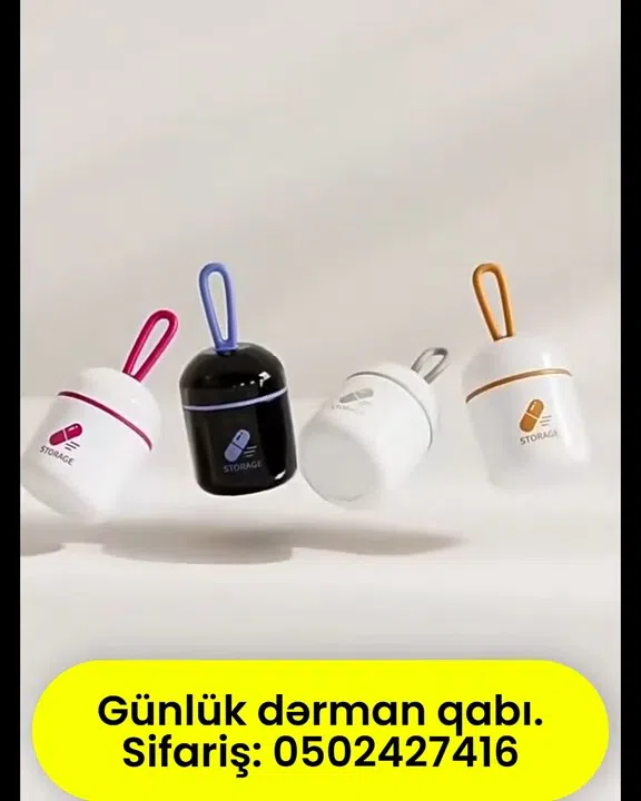 Mini dərman qutusu, 2-3 bölməli kompakt həb qabı - Tenderyard