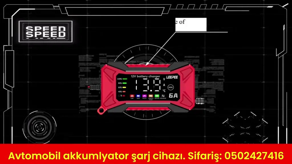 Ağıllı avtomobil akkumulyator şarj cihazı 12V/24V - Tenderyard