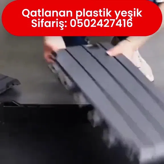 Qatlanan plastik yeşik, saxlama və daşınma üçün - Tenderyard