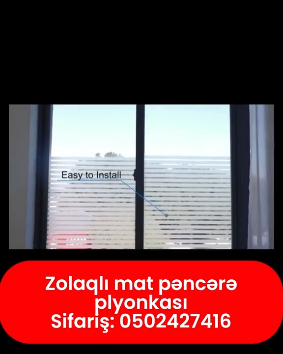 Zolaqlı mat pəncərə plyonkası - Tenderyard