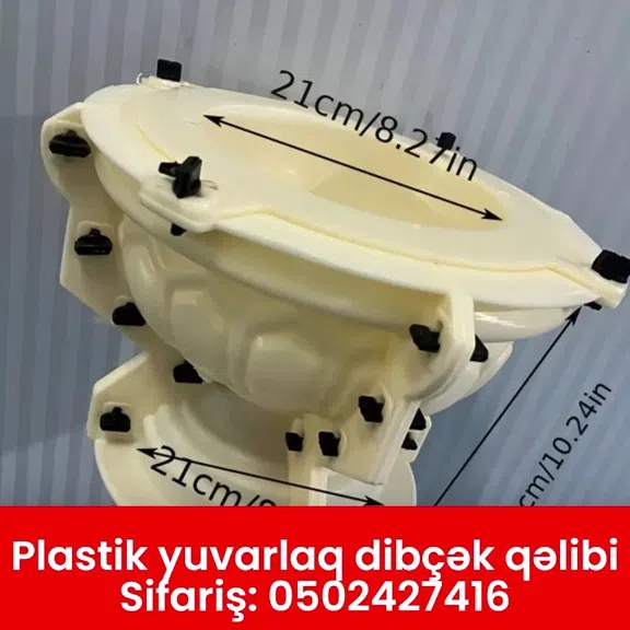 Yuvarlaq dibçək üçün plastik tökmə qəlibi - Tenderyard