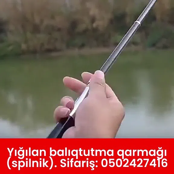 Mini teleskopik yığılan balıqçılıq qarmağı - Tenderyard