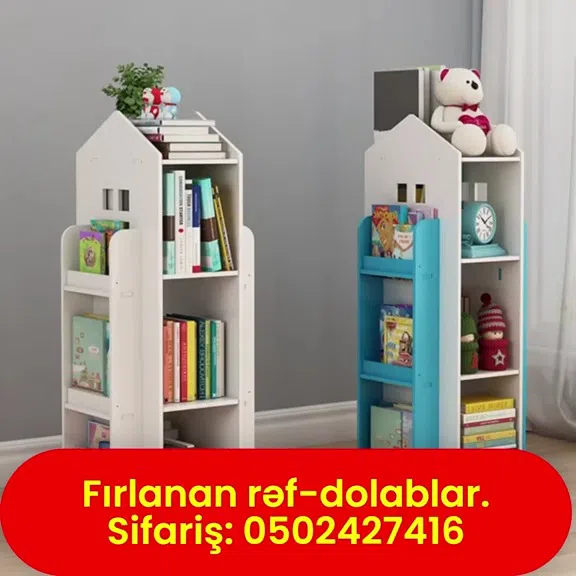 Fırlanan rəf-dolab, 360 dərəcə saxlama şkafı - Tenderyard