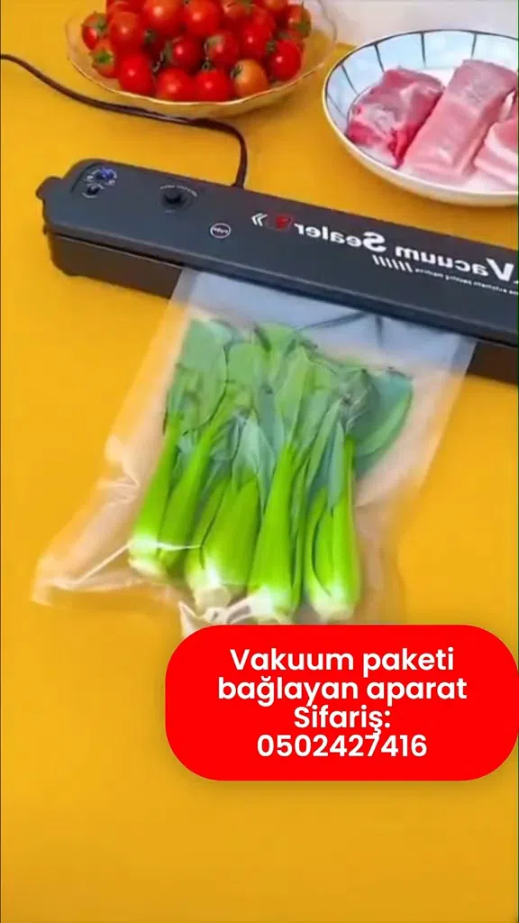 Vakuum paketi bağlayan aparat, məişət vakuum qablaşdırıcı - Tenderyard
