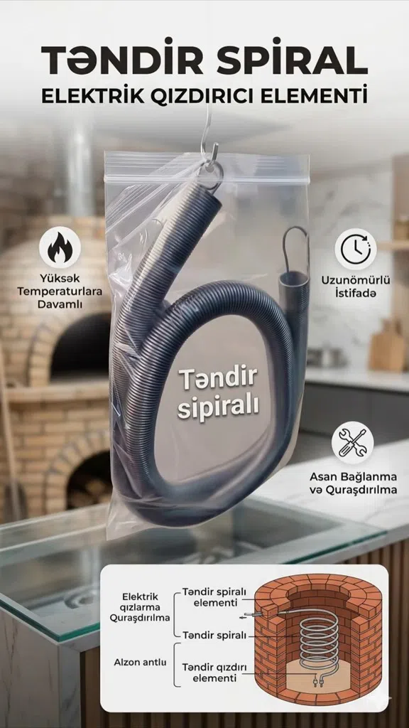 Elektrik təndirləri üçün qızdırıcı spiral - Tenderyard