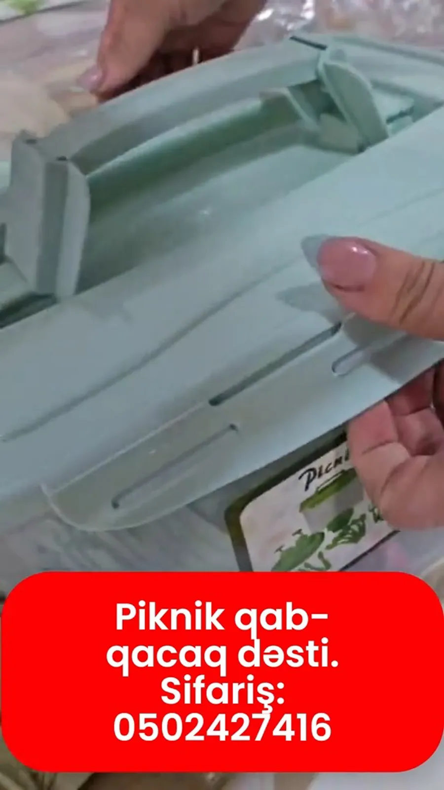 Piknik üçün plastik qab-qacaq dəstləri - Tenderyard