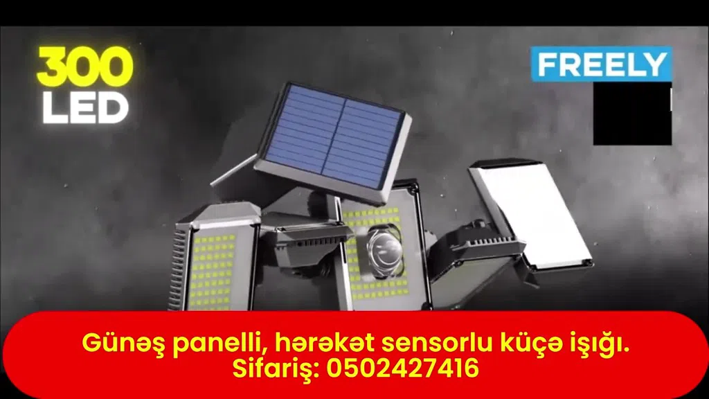 Günəş panelli hərəkət sensorlu küçə işığı - Tenderyard