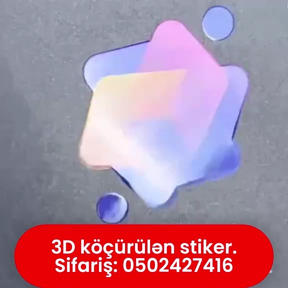3D köçürülən stiker - Tenderyard