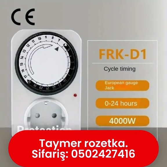 Taymer rozetka-elektrik yuvası - Tenderyard