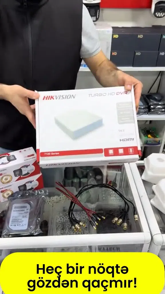 4 kanallı müşahidə kamera dəsti, 500GB HDD ilə - Tenderyard