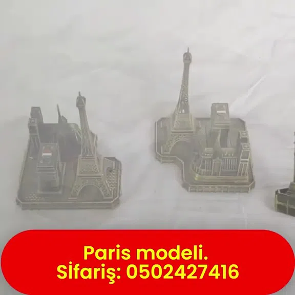 Paris memarlıq simvolları maket dəsti - Tenderyard