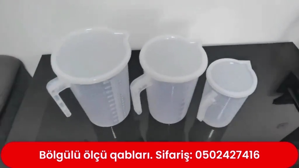 Böyük həcmli bölgülü plastik ölçü qabları - Tenderyard
