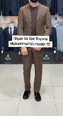 Kişi kostyumu, Qəhvəyi rəng, Standart ölçü - Tenderyard