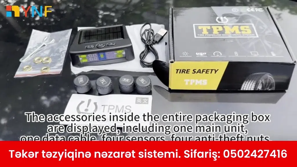 Avtomobil üçün TPMS təkər təzyiqinə nəzarət sistemi - Tenderyard