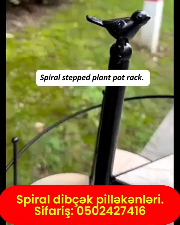 Spiral formalı dekorativ dibçək pilləkəni - Tenderyard