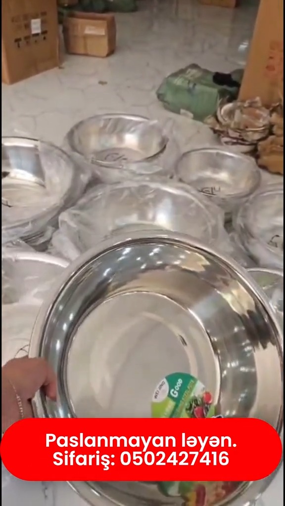 Paslanmayan metal ləyənlər (qarışdırma kasaları) - Tenderyard