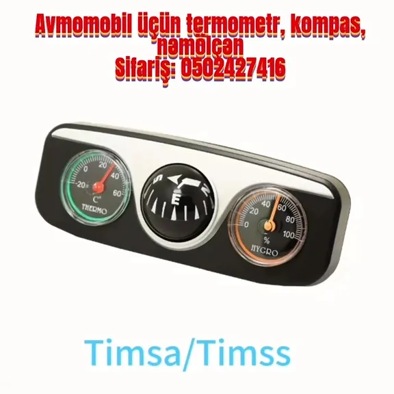3-ü-1-də kompas, termometr, hiqrometr - Tenderyard