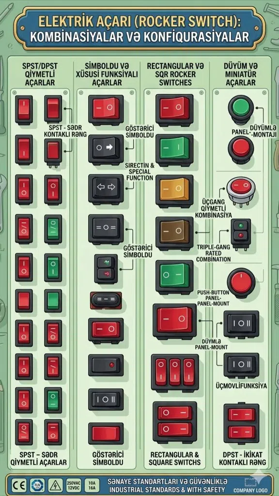 Rocker switch elektrik açarları - Tenderyard