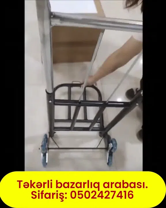 Pilləkən çıxan üçtəkərli bazarlıq arabası - Tenderyard
