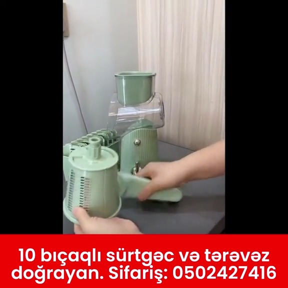 10 bıçaqlı sürtgəc və tərəvəz doğrayan - Tenderyard